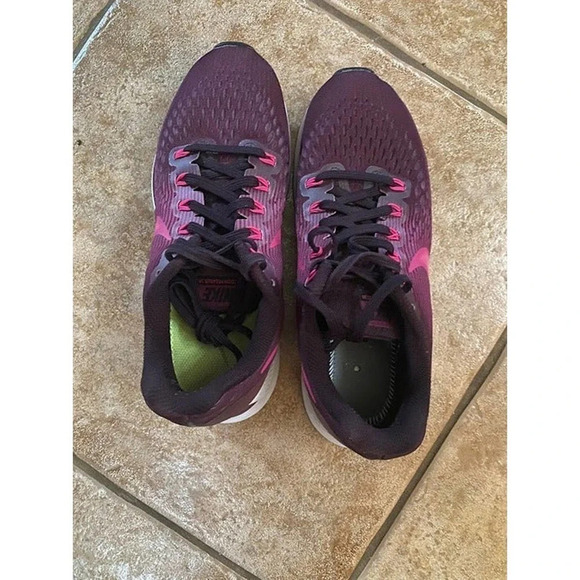 Nike Zoom Pegasus 34 Womens US 7.5 Athletic Lace Up Running Sneakers Preowned - Picture 10 of 12